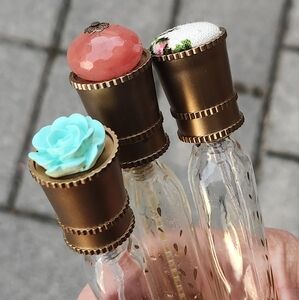 Anthropologie Replica Victorian "Throwaway" Scent/Perfume Bottles Set of 3